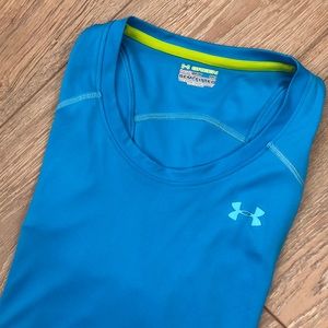 Under Armour teal heat gear tank MED